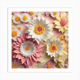 Paper Flowers 1 Art Print