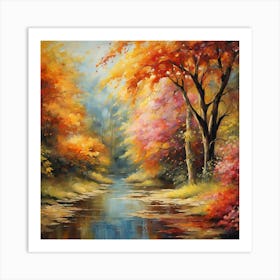 Autumn River Art Print