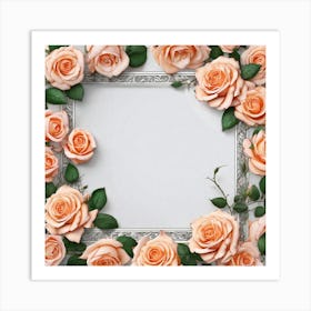 Frame With Roses 7 Art Print