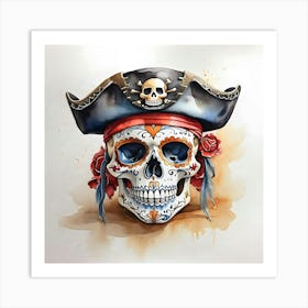 Pirate Skull 1 Art Print