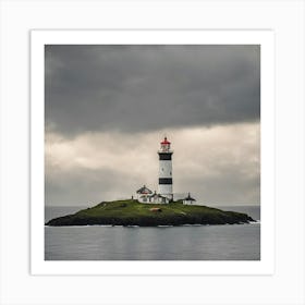 Lighthouse On The Island Art Print