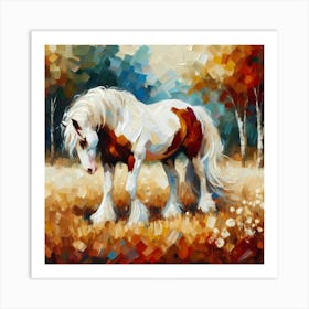 White & Brown Art Print