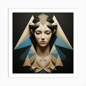 Geometric Greek Woman 02 Art Print