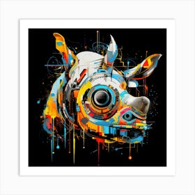 Rhino Head Art Print