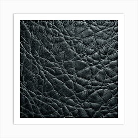 Closeup Of Black Leather Texture Art Print