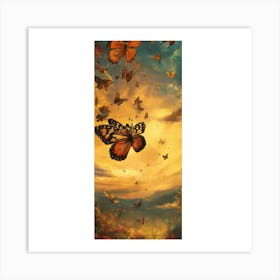 Butterflies In Flight Art Print