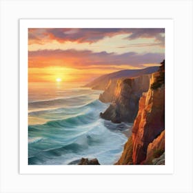 Sunset On The Cliffs Art Print