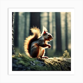 Squirrel In The Forest 259 Art Print