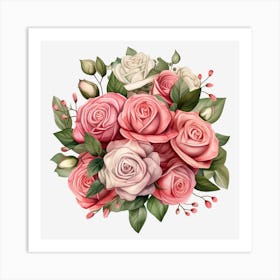 Bouquet Of Roses 25 Art Print