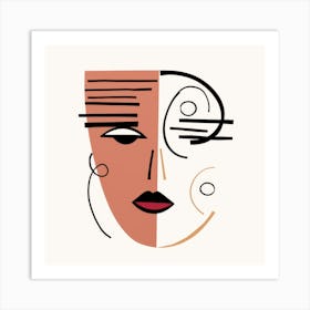 Abstract Woman'S Face 14 Art Print