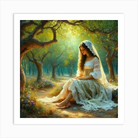 Girl In An Orchard57 Art Print