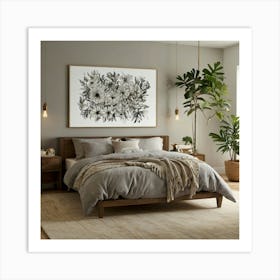 Bedroom With A Bed 1 Art Print