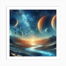 Space Landscape 6 Art Print