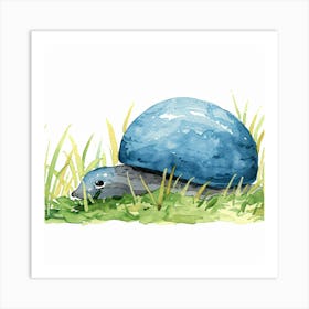 Blue Snail Art Print