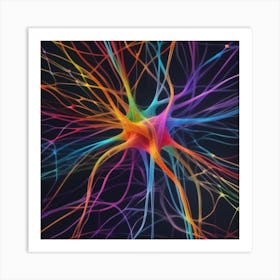 Colorful Neuron 1 Art Print