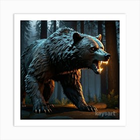 Bear In The Forest Art Print