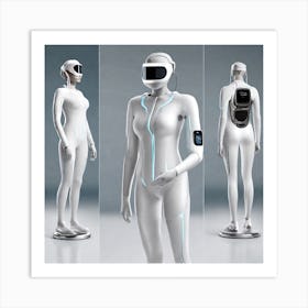 Futuristic Mannequins Art Print