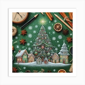 Christmas Village 6 Art Print