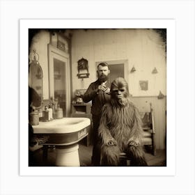 barber shopChewbacca Art Print