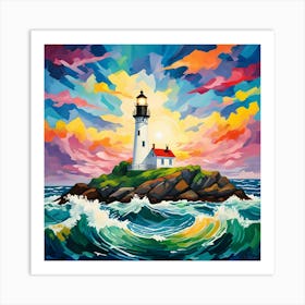 VANSHING LIGHT HOUSE Art Print