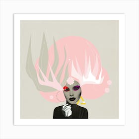 Pink Dream Woman � Lara Art Print