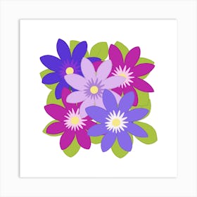 Clematis Flowers Art Print