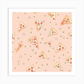 Pizza Pattern Art Print