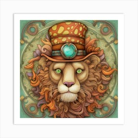 Steampunk Lion Poster