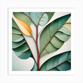 Leaf - Paper Art Art Print