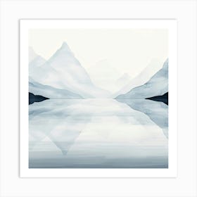 Mountains Minimal Art Print