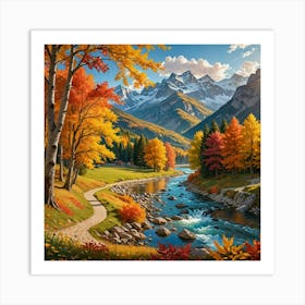 Autumn In The Mountains 4 Art Print