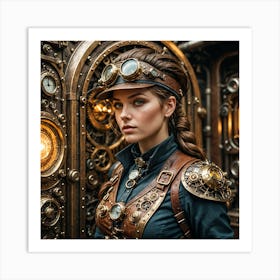 Steampunk Girl Art Print