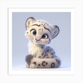 Snow Leopard Art Print