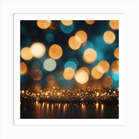 Christmas Lights Background Art Print