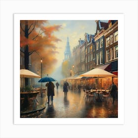 Rainy Day In Amsterdam 16 Art Print