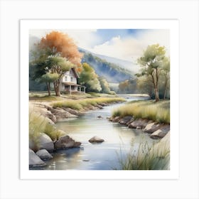 House By The River 2 Art Print