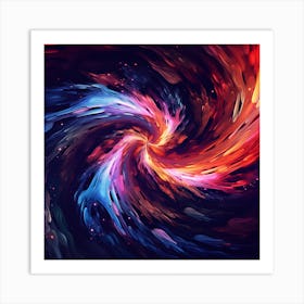 Abstract Swirl Galaxy Background Art Print