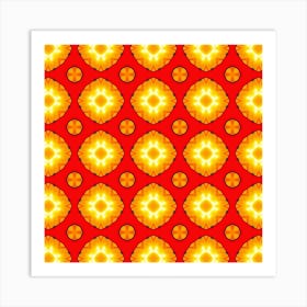 Sun Pattern Texture Seamless Art Print