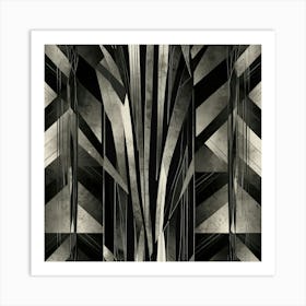 Abstract Black And White Painting 4 Art Print