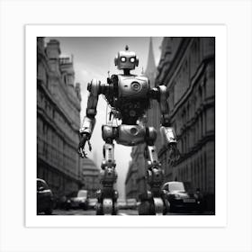 Robot In The City 106 Art Print