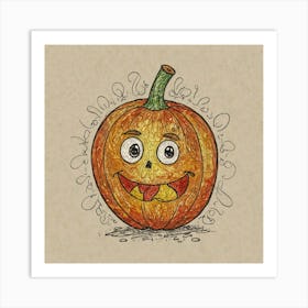 Halloween Pumpkin 7 Art Print