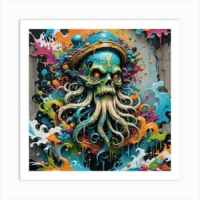 Octopus Skull Art Print