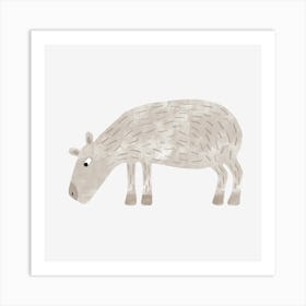 Capybara Watercolor 1 Art Print