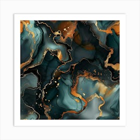 Gilded Marble (5) Art Print