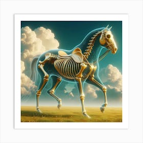 Skeleton Horse Art Print