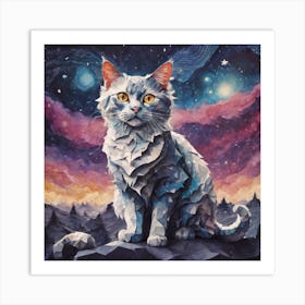 Cat In Space Art Print