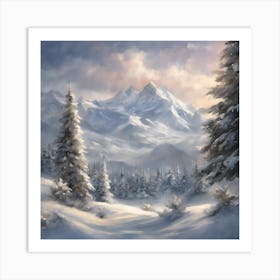 decorating wall pictures for christmas Winter Wonderland  Art Print