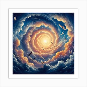 Spiral Of Clouds Art Print