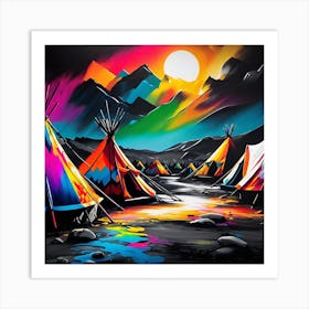 Teepees 1 Art Print