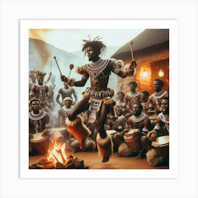 African Dancers Art Print